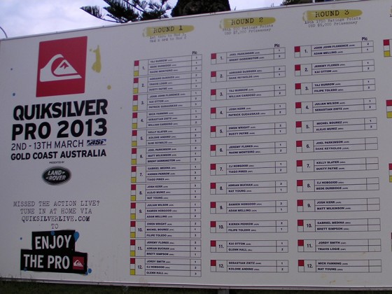 Quiksilver Pro 2013 Round3